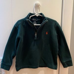Green Polo soft knit sweater boys 4T used good condition